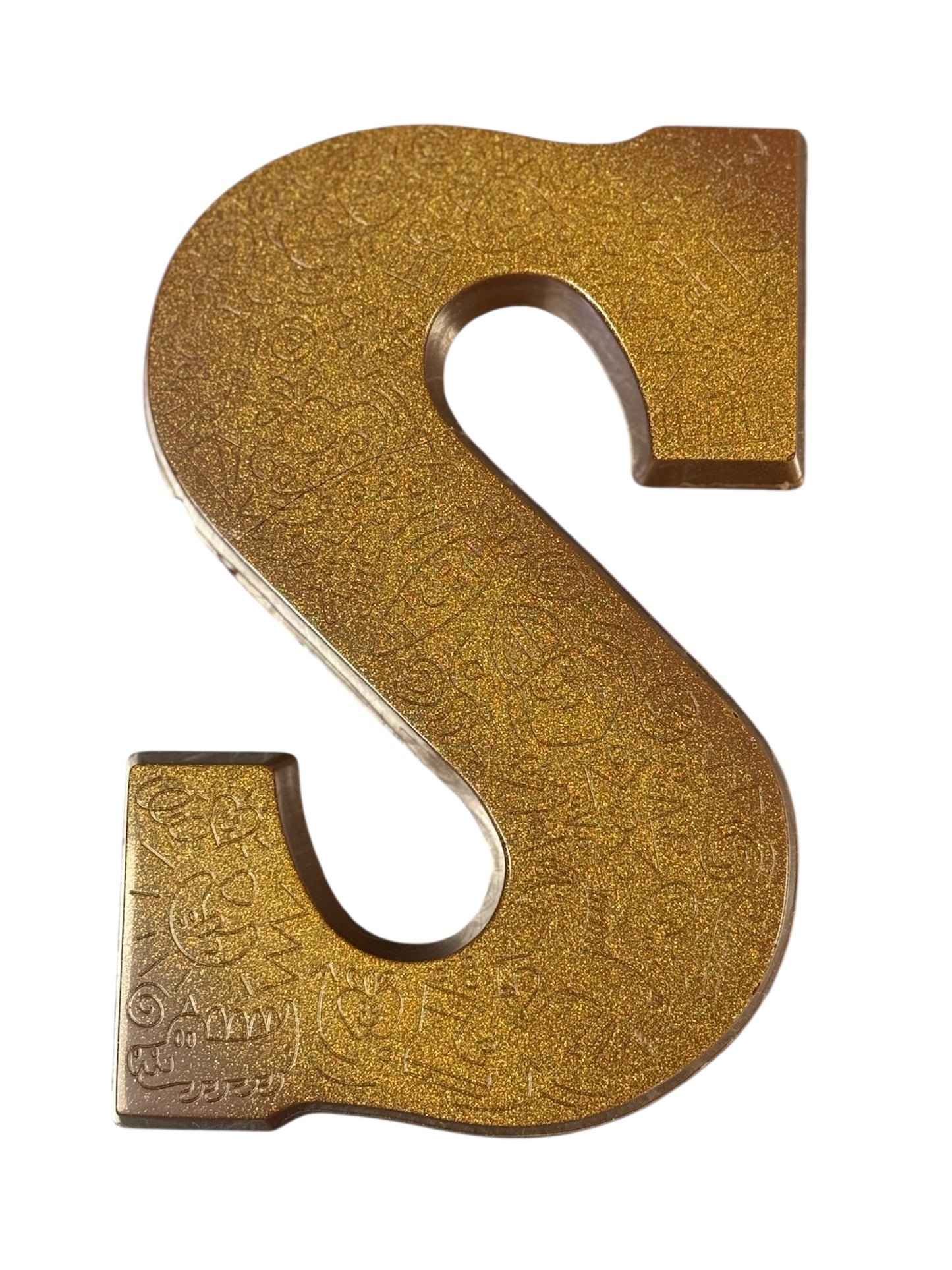 Dubai Chocolate Gold Letter S - Pistachio, Kadayif - 200 grams - Luxury packaging, Handmade